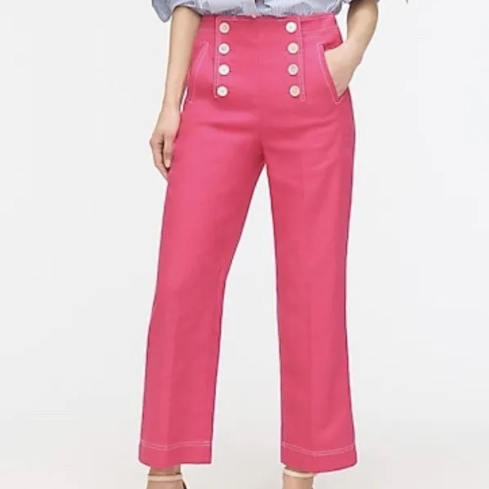 J. Crew Pink Wide Leg Pants